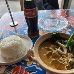 Jasmine rice and Kare-Kare