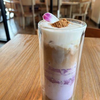 Escape 360 - Ube latte (iced) - Cafes Near Me - McKinney, Texas