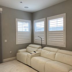 JMK Shutters & Shades - Family room shutters - wide view
