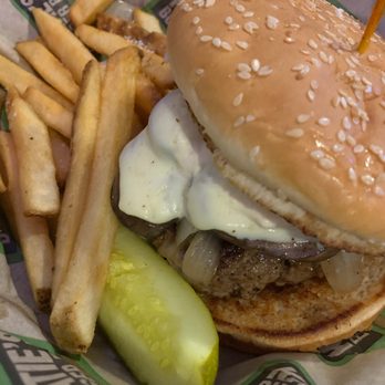 KKatie's Burger Bar - Mushroom Garlic Burger - Burgers Near Me - Hyannis, Massachusetts