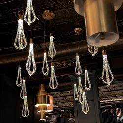 The Pearl Club - I'm obsessed with this lighting
