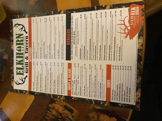 Menu photo 1 The Elkhorn Grill Vanderbilt, MI