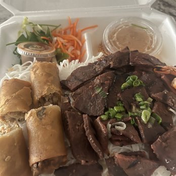 KT Noodles - #54A. Charbroiled Beef, Shrimp and Egg Rolls - Vietnamese Near Me - Rocklin, California