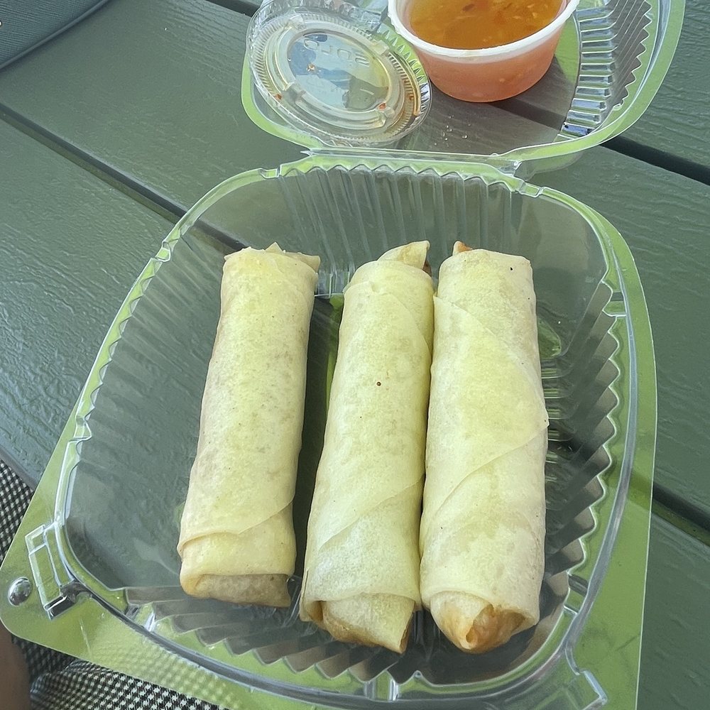 Smithfield Farmers Market - a plate of spring rolls and a bowl of dipping sauce - Farmers Market Near Me - Smithfield, Virginia Smithfield Farmers Market - a plate of spring rolls and a bowl of dipping sauce - Farmers Market Near Me - Smithfield, Virginia