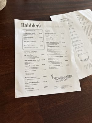 Menu photo 1 Babblers Windham, NY