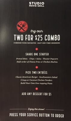 Menu photo 8 Studio Movie Grill Plano, TX Menu photo 8 Studio Movie Grill Plano, TX