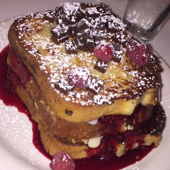 Briarpatch Restaurant - Raspberry and Brie stuffed French toast (I told them to add chocolate chips too) - American Near Me - Winter Park, Florida