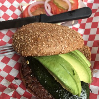 Chip's Old Fashioned Hamburgers - Whole wheat bun with 1/3 lb burger avocado and grilled poblano - Fish & Chips Near Me - Plano, Texas Chip's Old Fashioned Hamburgers - Whole wheat bun with 1/3 lb burger avocado and grilled poblano - Fish & Chips Near Me - Plano, Texas