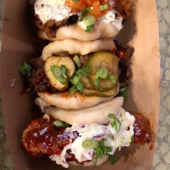 Bun’d Up - From top to bottom: Pork Belly, Korean BBQ Beef, and amazing Korean Fried Chicken - Taiwanese Near Me - Arlington, Virginia Bun’d Up - From top to bottom: Pork Belly, Korean BBQ Beef, and amazing Korean Fried Chicken - Taiwanese Near Me - Arlington, Virginia