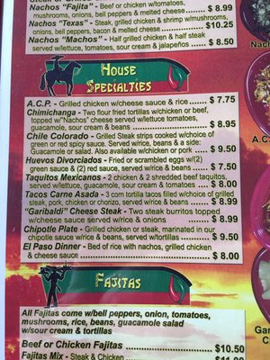 Menu photo 2 El Charro Mexican Grill Franklin, NC Menu photo 2 El Charro Mexican Grill Franklin, NC