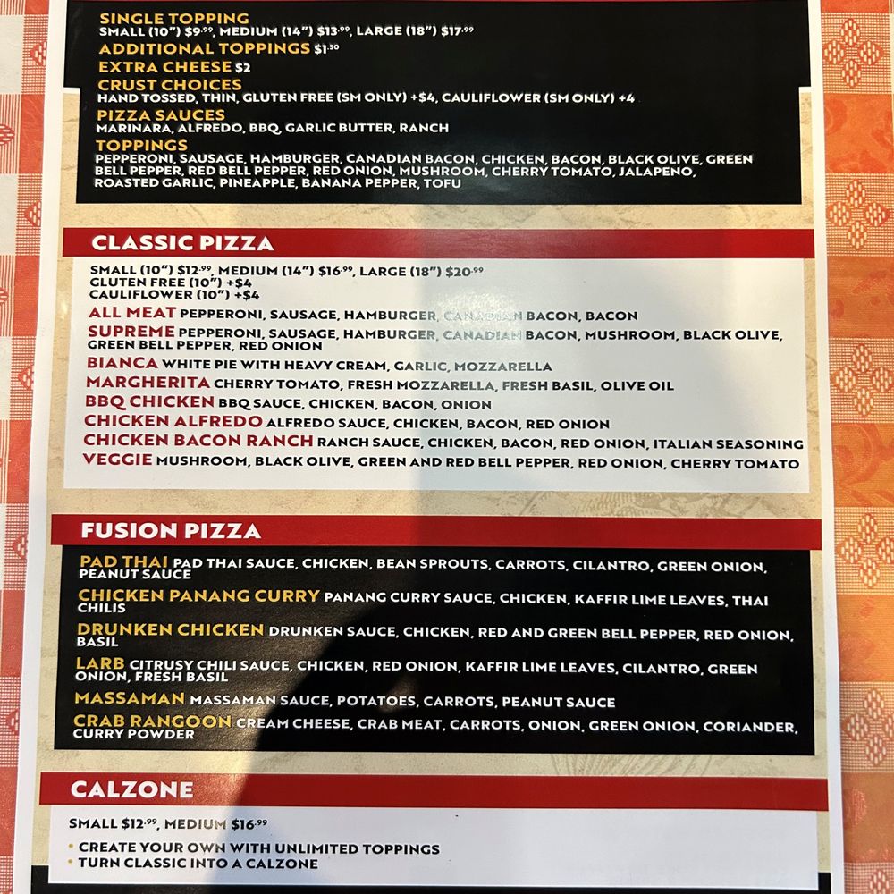 Pizza Fusion - Front of their menu, as of Aug 27, 2025 - Pizza Near Me - Edmond, Oklahoma Pizza Fusion - Front of their menu, as of Aug 27, 2025 - Pizza Near Me - Edmond, Oklahoma