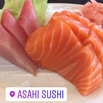 Asahi Sushi - Yellow tail and salmon sashimi on happy hour menu - Sushi Bars Near Me - Houston, Texas
