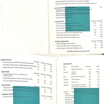 The Tiffany Blue Box Cafe - Beverage Menu - Cafes Near Me - London, XGL The Tiffany Blue Box Cafe - Beverage Menu - Cafes Near Me - London, XGL
