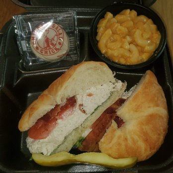 Chicken Salad Chick - Carol's chicken salad BLT croissant with Mac and cheese. - Southern Near Me - Mechanicsville, Virginia Chicken Salad Chick - Carol's chicken salad BLT croissant with Mac and cheese. - Southern Near Me - Mechanicsville, Virginia