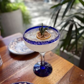 Oh! Mexico - a margarita with a sprig of rosemary - Mexican Near Me - Miami Beach, Florida