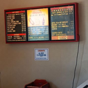 Caspers - Menu 4.12.2025 - Hot Dogs Near Me - Hayward, California