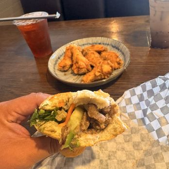 Pho A'mie - The banh mi roll, chicken wings - Vietnamese Near Me - Fullerton, California