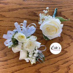 Eric's Flowers & Gifts - PROM 2026  Wrist corsage and boutonniere set
