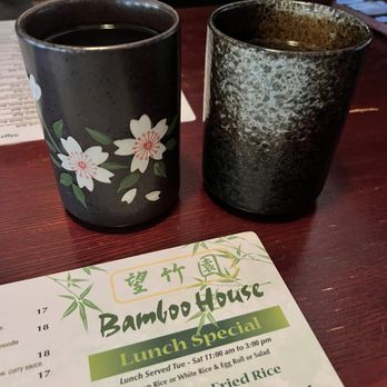 Bamboo House - Lunch entrees. Sushi and garlic chicken and vegetables. - Japanese Near Me - Frenchtown, New Jersey