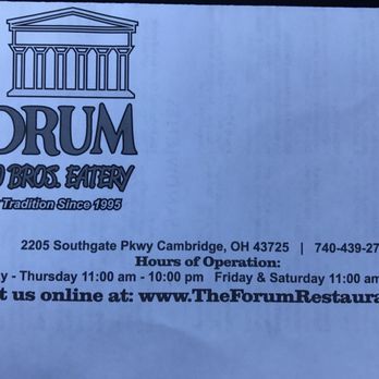 The Forum - Menu - Italian Near Me - Cambridge, Ohio The Forum - Menu - Italian Near Me - Cambridge, Ohio