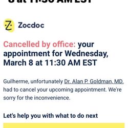 Brighton Beach Medical Group - Cancelled one hour before the appointment. Ridiculous and unprofessional!!!