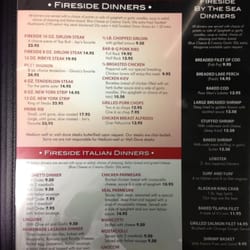 Fireside Restaurant & Lounge - Menu