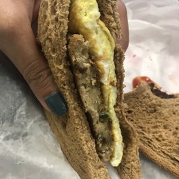 Salmon cake egg sandwich Salmon cake egg sandwich