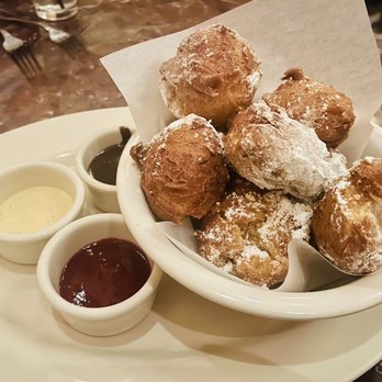 Grand Lux Cafe - New Orleans Beignets (made to order - takes about 20 minutes - worth the wait!) - American Near Me - Paramus, New Jersey Grand Lux Cafe - New Orleans Beignets (made to order - takes about 20 minutes - worth the wait!) - American Near Me - Paramus, New Jersey