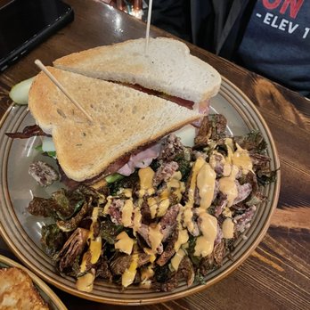 Swingin' Door Exchange - Honey Mustard Ham Club with Brussels Sprouts - New American Near Me - Milwaukee, Wisconsin Swingin' Door Exchange - Honey Mustard Ham Club with Brussels Sprouts - New American Near Me - Milwaukee, Wisconsin