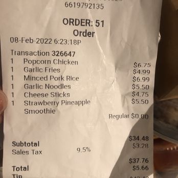 Li Cha Tea - Ordered take out I was feeling generous and tipped 15% for trash food :( definitely would have if I would of ate the food 1st - Bubble Tea Near Me - Northridge, California