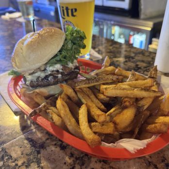 Chase & Charli - Blue cheese burger - New American Near Me - Mount Airy, North Carolina