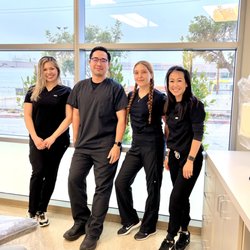 Pacific Dental Aesthetics - From the left: Lizeth, Dr.Song, Clarissa, and Dr.Lemire.