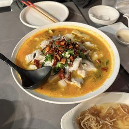 Black cod spicy and sour fish soup