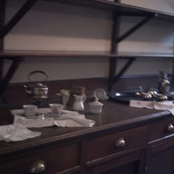 Pollok House - Kitchen sideboard with teapots etc.