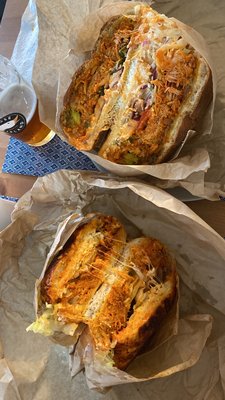 Photo of Casa De La Condesa Restaurant - San Francisco, CA, US. Top: Torta de Lomo de Puerco Bottom: Pambazo (Chicken and potato)