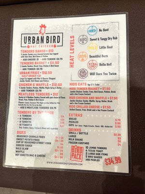 Menu photo 4 Urban Bird Hot Chicken Spring, TX Menu photo 4 Urban Bird Hot Chicken Spring, TX