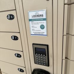 Pickerington Public Library - Outside the library is a locker check out system