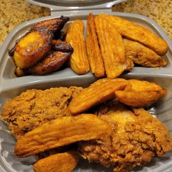 Walmart Supercenter - 2 piece chicken meal with plantains and potato wedges