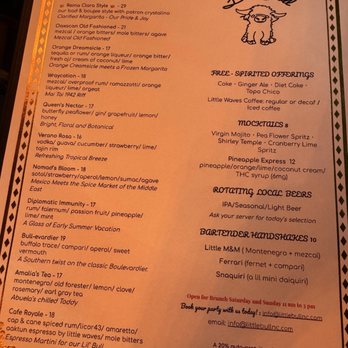 Little Bull - Menu (drinks) - June 2026 - Bars Near Me - Durham, North Carolina Little Bull - Menu (drinks) - June 2026 - Bars Near Me - Durham, North Carolina