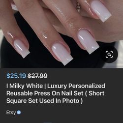 Bella Nails & Spa Red Oak - This is what i asked for a milky white, square nail