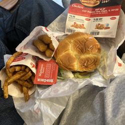 Checkers - The number one the burgers mozzarella sticks with marinara sauce and fries
