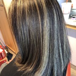 Hot Chick Hair by Becky - Chocolate lowlights with soft vanilla highlights