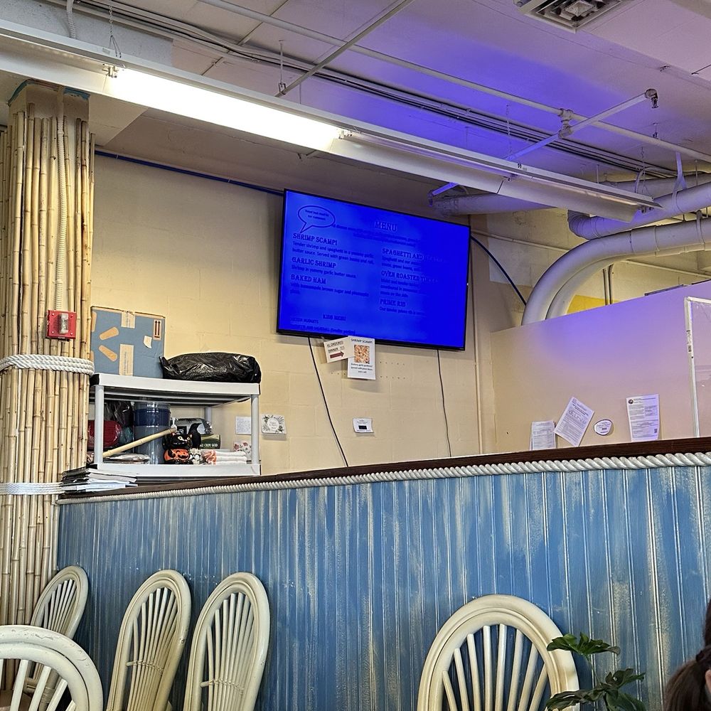 Dine and Cruise - Menu in the building before the cruise - Boat Tours Near Me - Daytona Beach, Florida