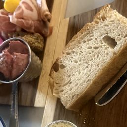 BREAD BOARD Warm Focaccia, Giardiniera Butter