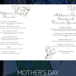 Brunch menu Brunch menu