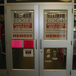 Arctic Ice Arena - Maximum Edge Proshop specializing in skate sharpening and equipment for hockey and figure skating.