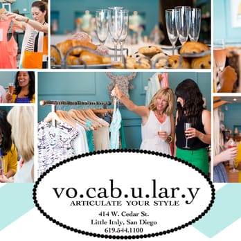 Vocabulary - we happily host private shopping parties! - Accessories Near Me - San Diego, California Vocabulary - we happily host private shopping parties! - Accessories Near Me - San Diego, California