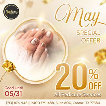 Galaxy Nail Spa - GRADUATION SEASON SPECIAL 
 20% OFF Graduation-Themed Nails
 Valid until May 31st, 2025

Hey, all you graduating students! 
 Gr - Nail Salons Near Me - Conroe, Texas