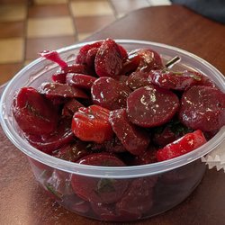 Culinary Delights - Beets. Not my favorite menu item, but my sister was thrilled.