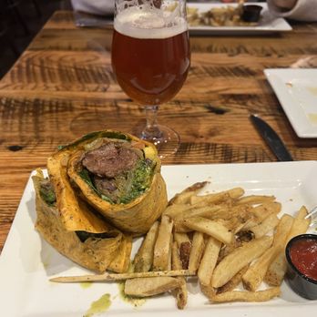 Burg & Barrel - Lenexa - Steak Chimichurri Wrap. Only 1/2 in the picture. Definitely tasty! - Burgers Near Me - Lenexa, Kansas